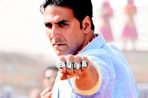 Akshay Kumar on the sets of Boss